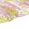 1 Yard Pink, Lime and White Metallic Pinstriped Floral Patchwork Silk Chiffon Couture Textile 55 Inch Width